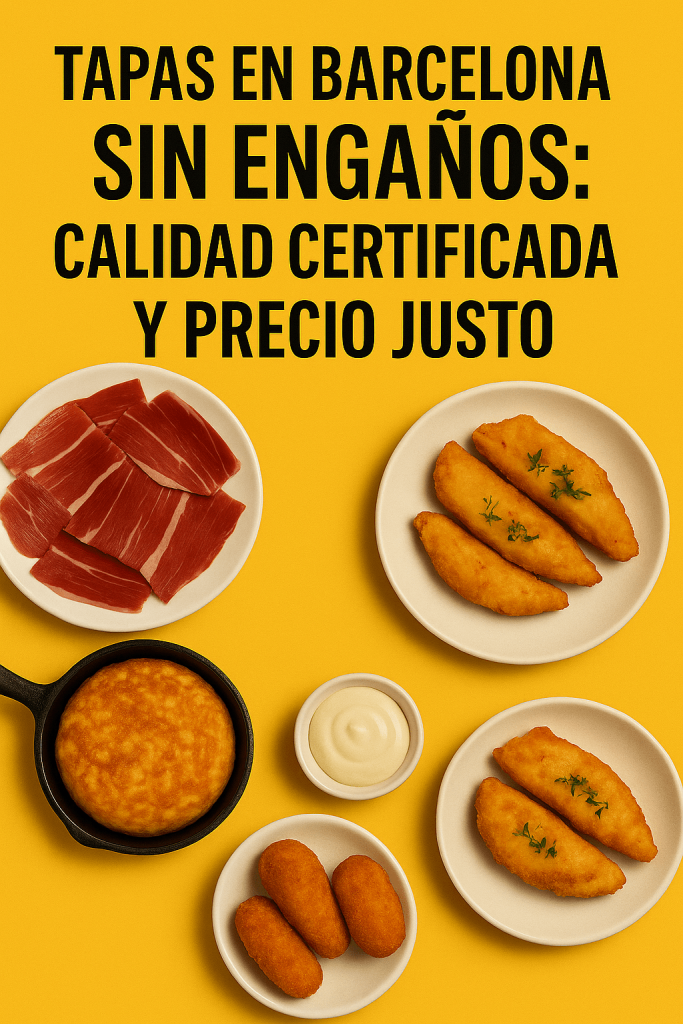 Tapas en Barcelona sin engaños: calidad certificada y precio justo